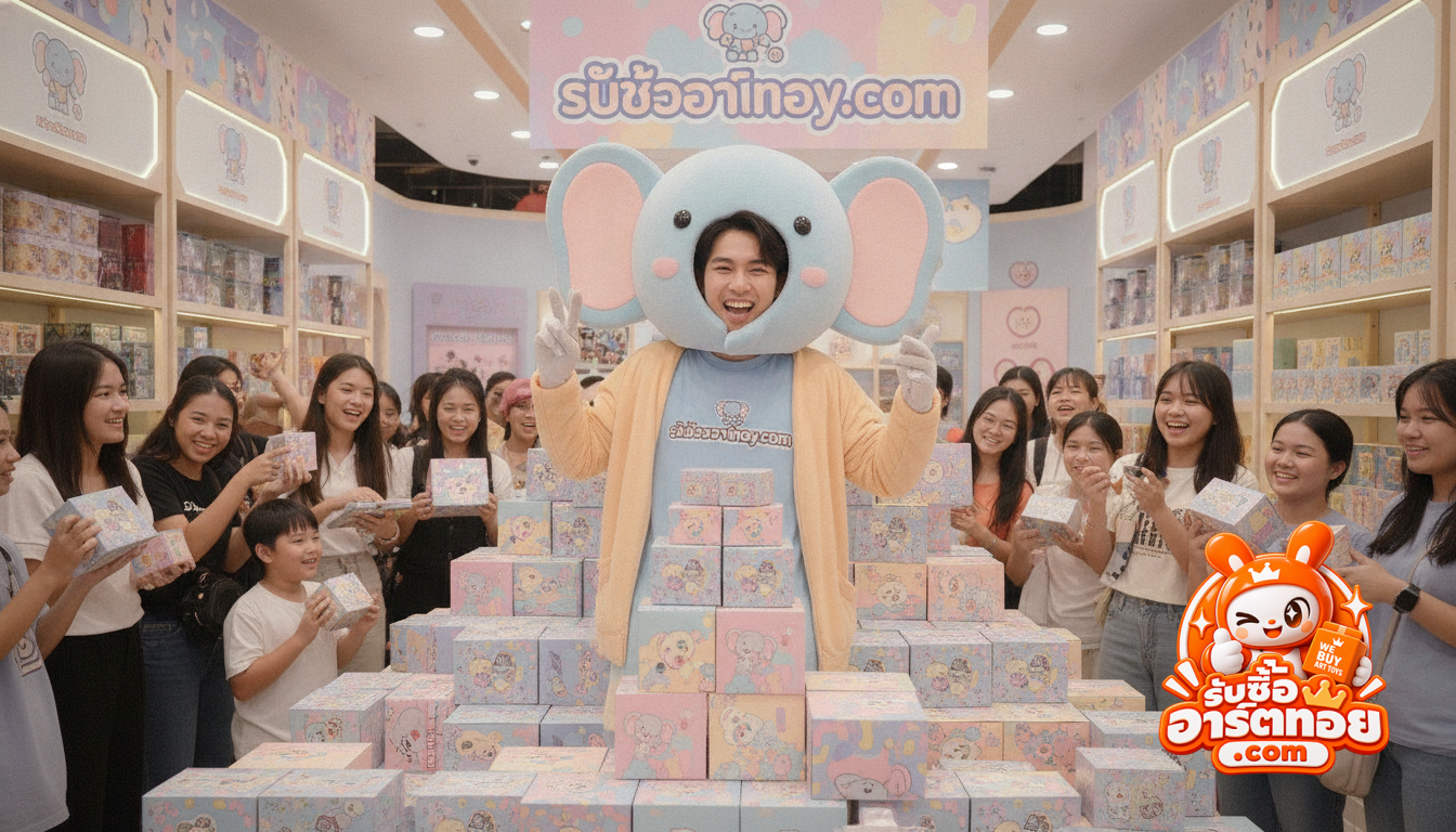 โมเดลช้าง Elfie งานซอฟต์ไวนิลและเรซิน ผลงาน Too Natthapong วางจัดแสดงเพื่อการประเมินสภาพของสะสม