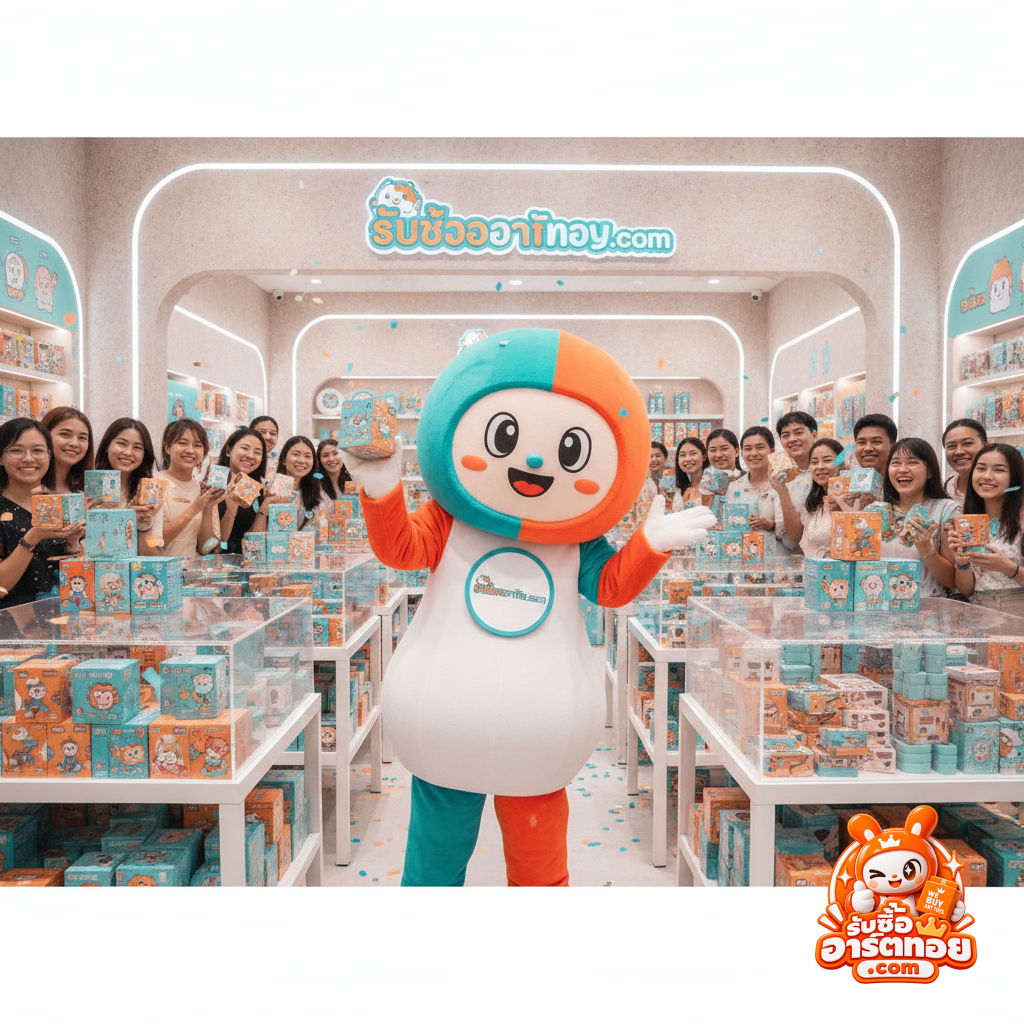 ฟิกเกอร์ KAWS Chum ในท่ายืนเท้าสะเอวและท่ายืนคอตก จัดแสดงบนโต๊ะนักสะสมสำหรับประเมินสภาพของแท้